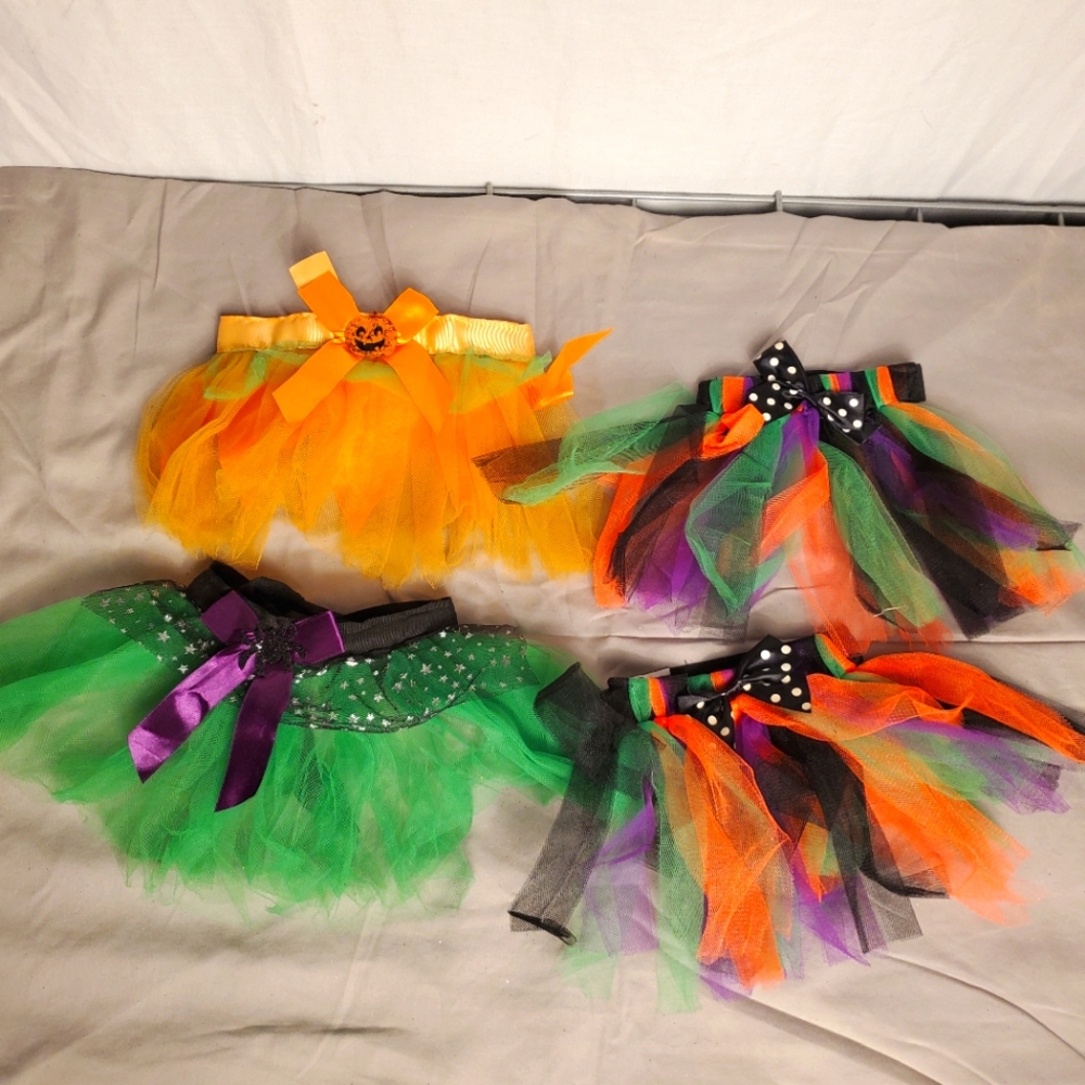 Adorable Set of 4 Animal Dog/Cat/Farm Animal Halloween Holiday Tutu Costume
